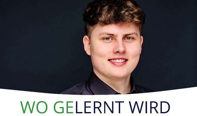 Porträtfoto von Sören Hartmann, neuer Auszubildender zum Immobilienkaufmann
