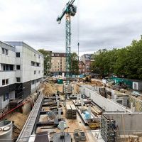 Luftaufnahme der Baustelle