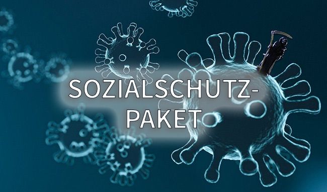 Grafik zum Sozialschutz-Paket während der Corona-Pandemie