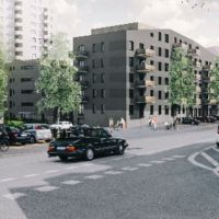 Visualisierung der fertigen Wohngebäude Wiker Quartier