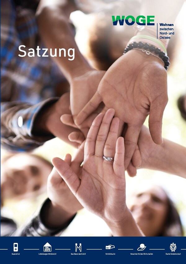 Titelblatt der Satzung der WOGE