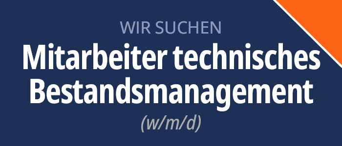 Zur Stellenausschreibung Mitarbeiter technisches Bestandsmanagement
