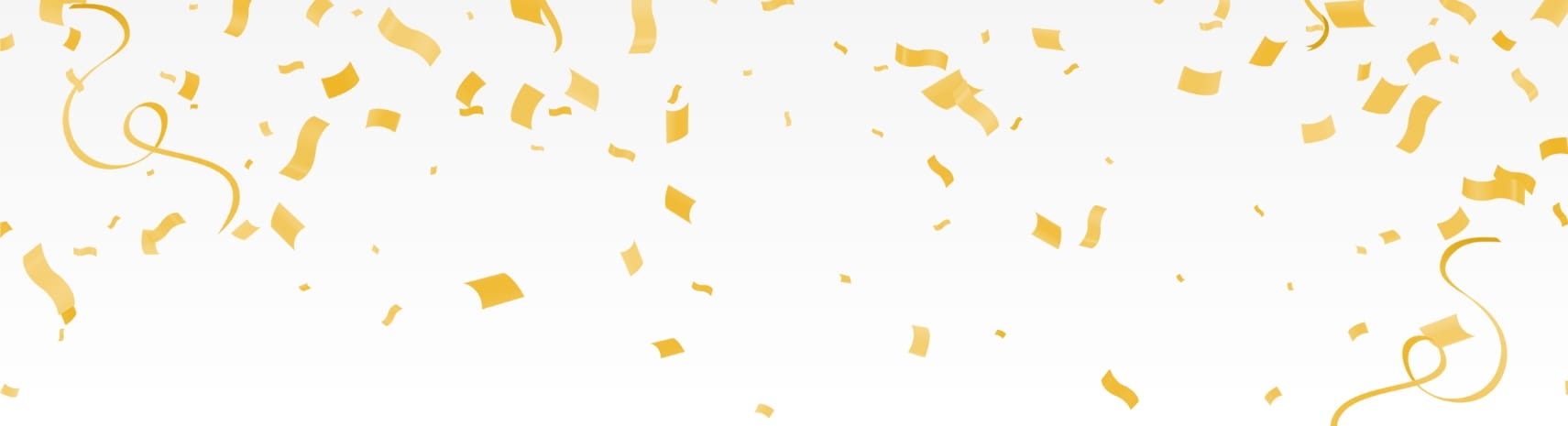 Goldenes Konfetti mit Verlauf im Hintergrund
