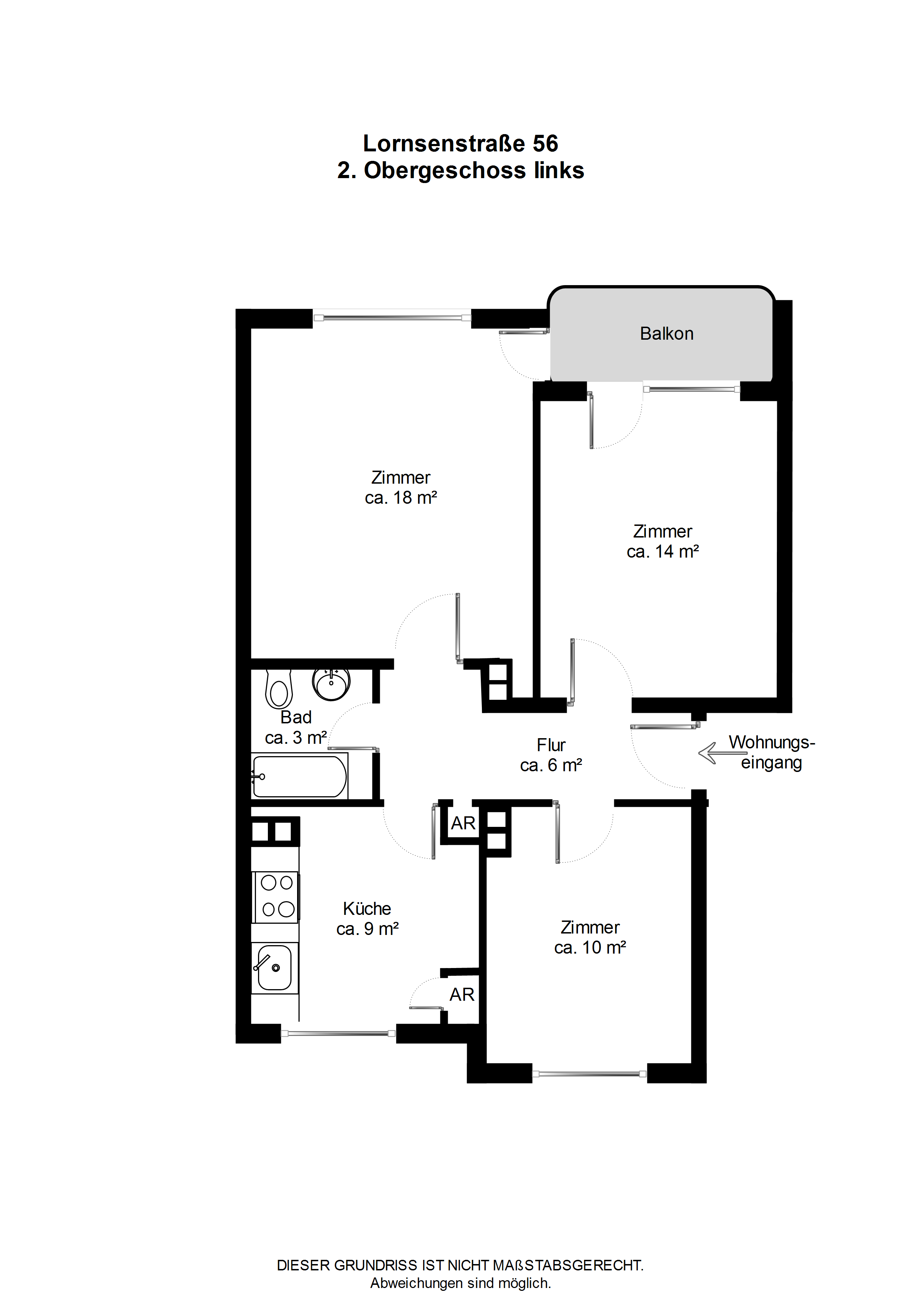 2,5 Zimmer, 60,79 m² in Kiel – Bild 2